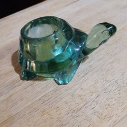 Vintage Indiana Glass Turtle Candle