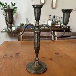 Elegant Silver Godinger Candelabra – Holds 3 Candles