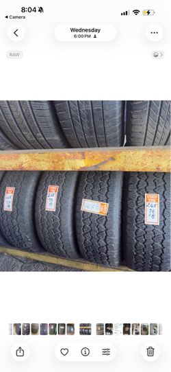 265/70/18 four tires used good years