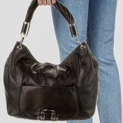 Michael Kors Collection Leather Twist Hobo Bag (rare)