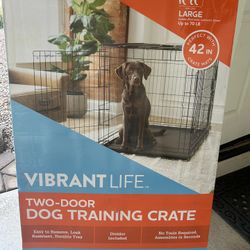 Large Dog 42” Animal Crate Kennel Like New