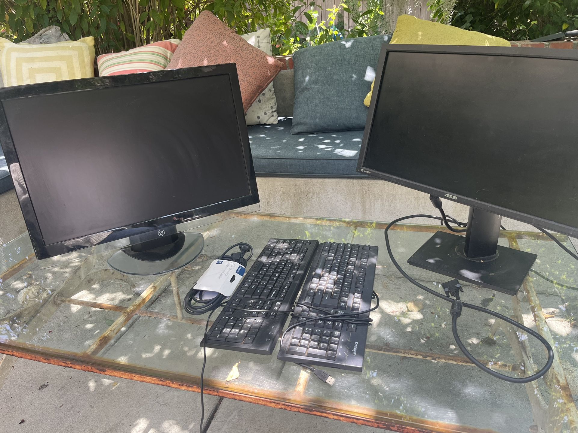 (2) Monitors, Keyboards
