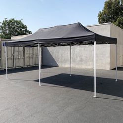 (New in box) $165 Heavy-Duty 10x20 FT Outdoor Ez Pop Up Canopy Party Tent Instant Shades w/ Carry Bag (Black, Red) 