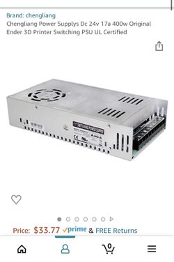 Chengliang Power Supplys Dc 24v 17a 400w Original Ender 3D Printer Switching PSU UL Certified