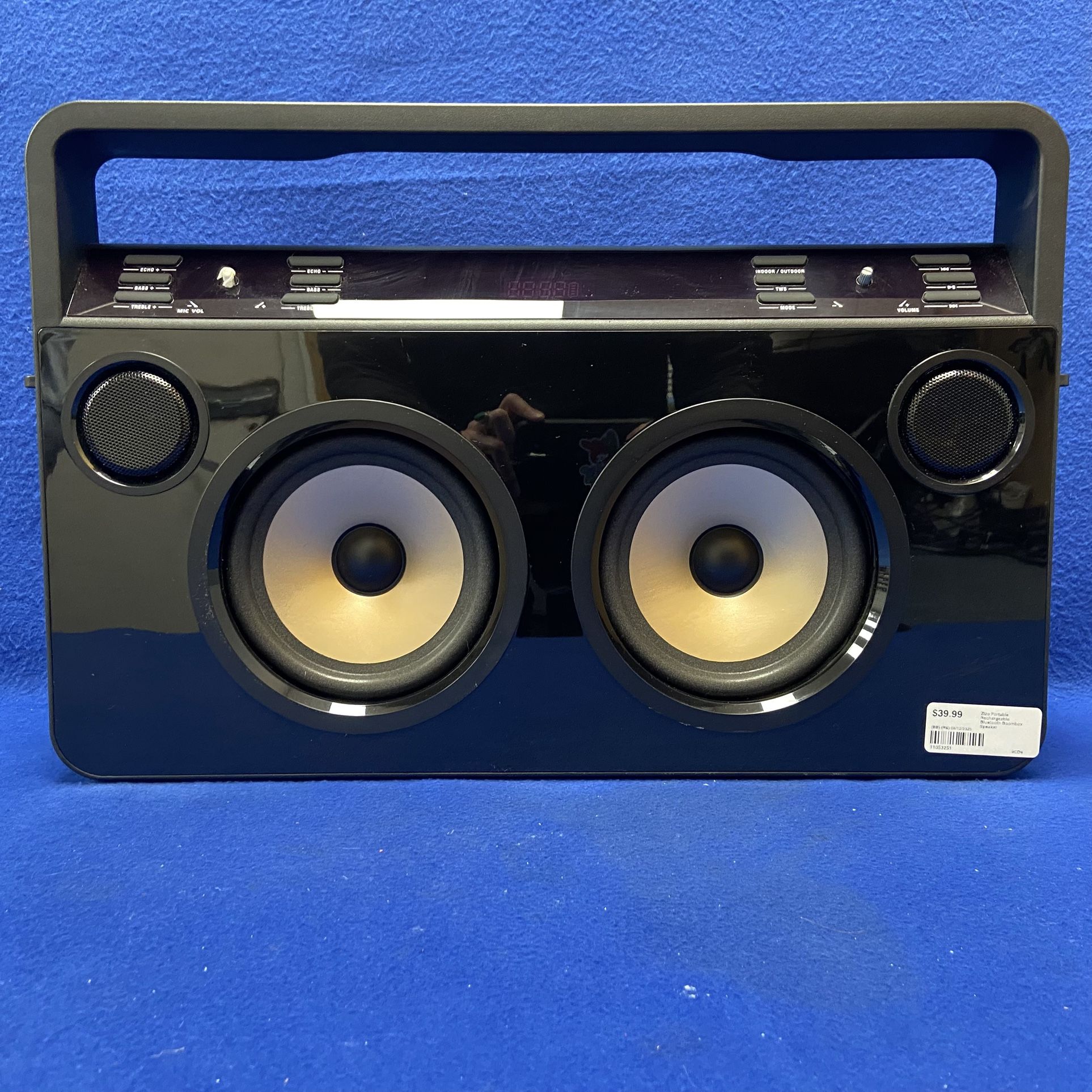 Zizo Portable Rechargeable Bluetooth Boombox Speaker 11053251