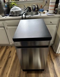 GE 18 in. Stainless Steel Portable Dishwasher with Sanitize Cycle + Faucet