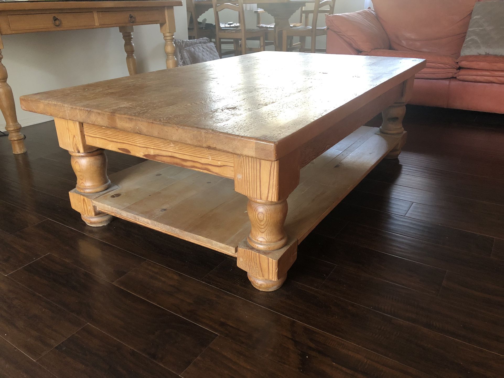 Coffee Table Natural Solid Wood