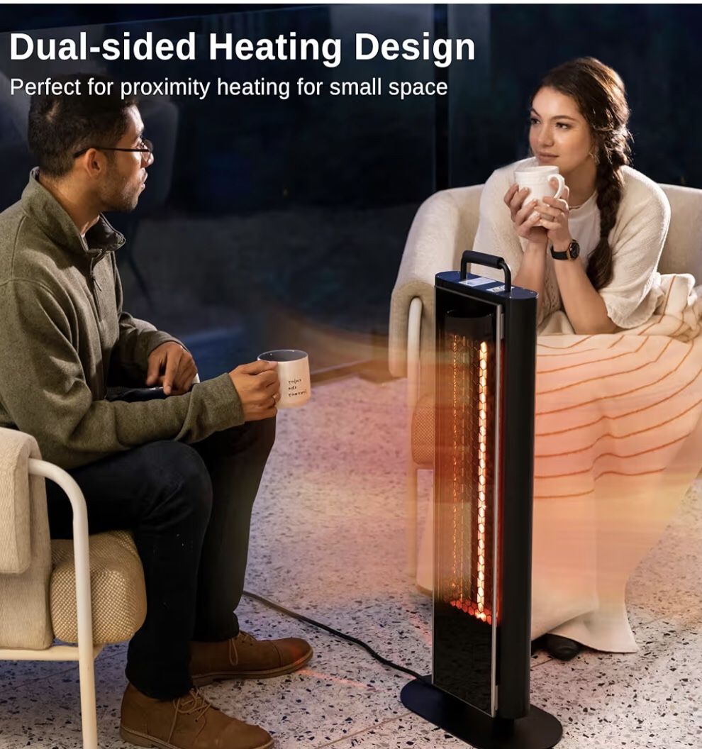 1500W Patio Heater, Table Side Portable Electric Heater with Double-sided Heating π
π
π
π