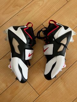 Nike Diamond Turf DT 93 TD Football Cleats White Black Red HF5298-100 Men’s 10
