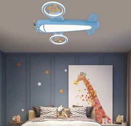 Modern Airplane Dimmable Novelty Flush Mount with Remote Control 4800LM