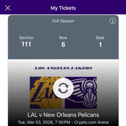 Lakers Vs Pelicans - Tue Mar 3