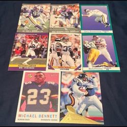 Lot of 8 NFL football cards - Minnesota Vikings