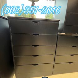Black Katy Five Drawer Dresser Chest Cajonera Comoda Nueva Bonita 