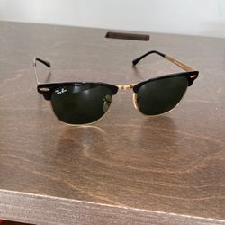Rayban CLUBMASTER METAL, Gld Blk, Gr