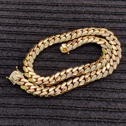 14k gold-plated Miami Cuban Link 15 mm chain