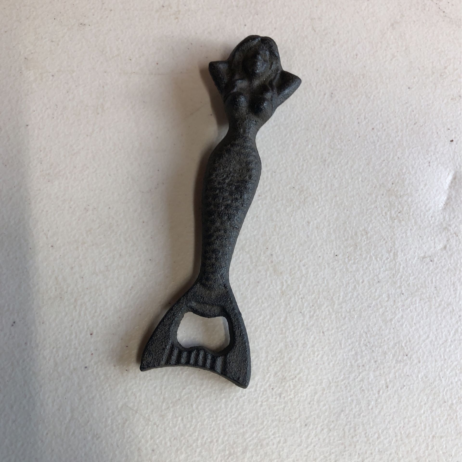 Mermaid Antique Cast Iron Bottle Opener 7”