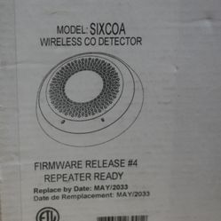 ADT Wireless CO Carbon Monoxide Detector SIXCOVA White 3061. NEW 