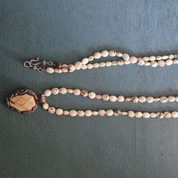 Carved Stone Necklace 