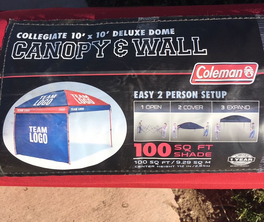 Coleman CANOPY and WALL COLLEGIATE 10" x 10" DELUXE DOME