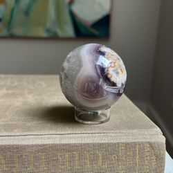 Crazy Lace Amethyst Agate Sphere ( firm on price ) 