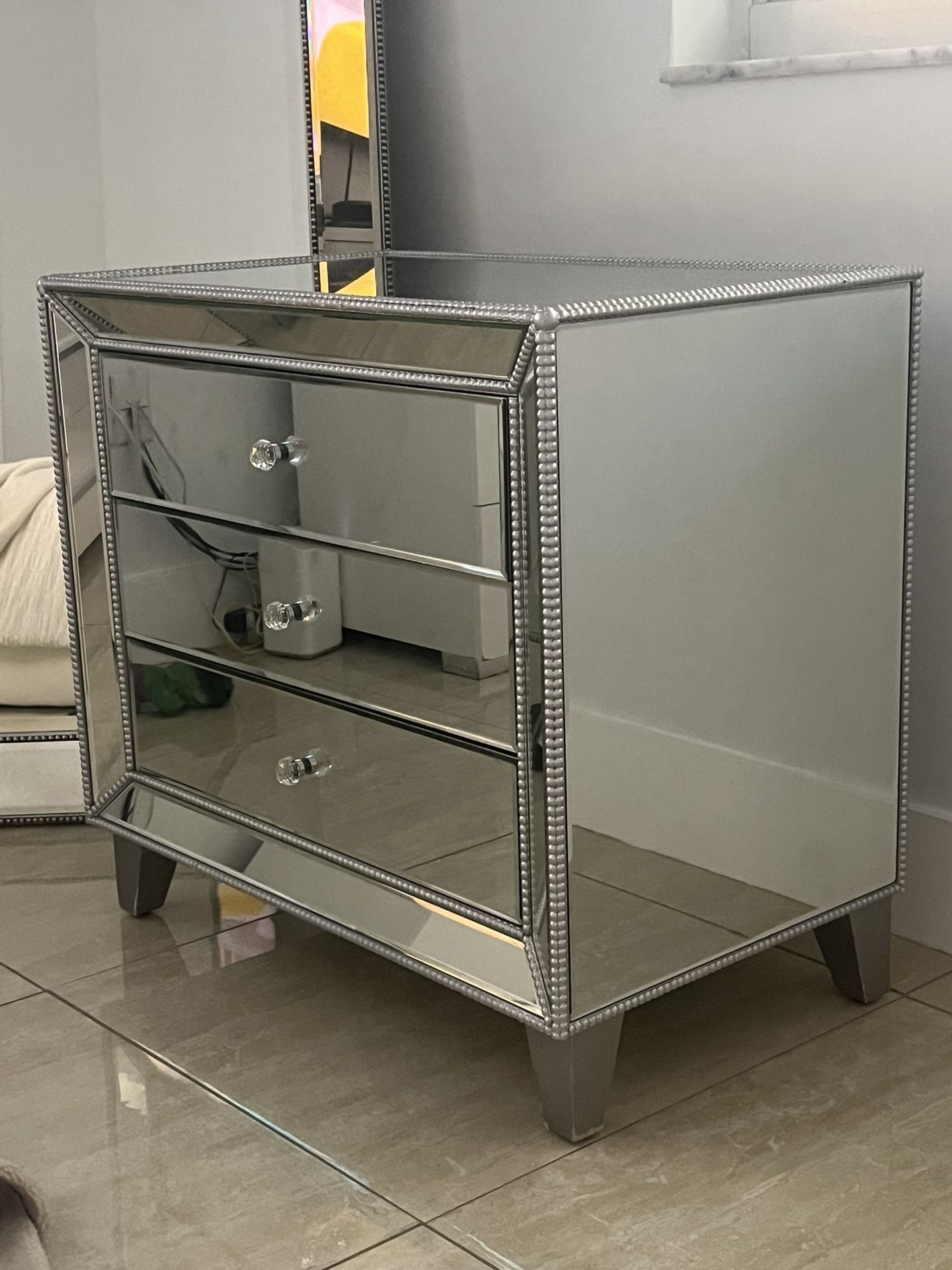 Mirrored Nightstand