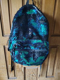 Green and black  sequin backpack by  bloworld