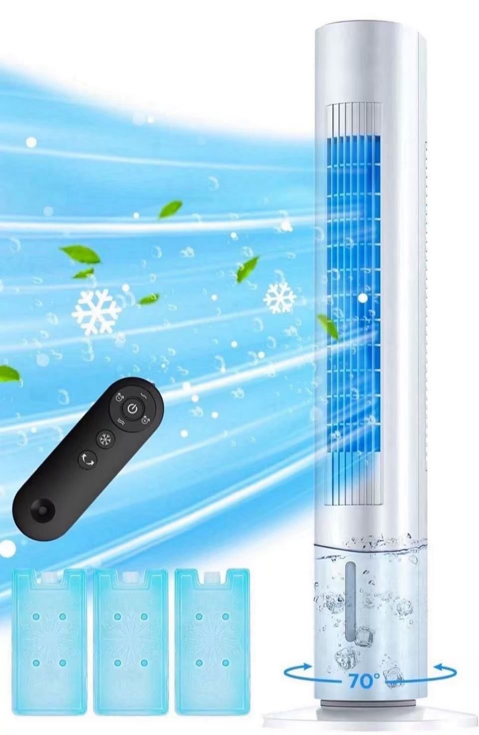 BALKO 35 INCH Evaporative Air Cooler, 2024 Upgraded Swamp Cooler Air Conditioner w/Cooling Mode, 3 Speeds, Smart Timer for Auto-Off, 20Ft Remote, 70ยฐ