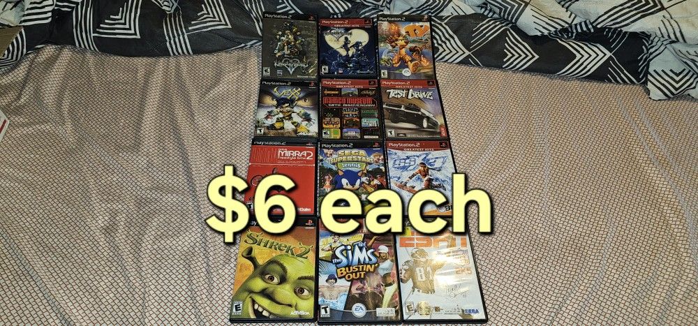 Ps2 Playstation 2 Games $6 Each 👇👇