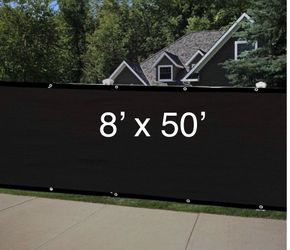 FENCE SCREEN 8 x 50 Privacy Screen - BLACK 8x50