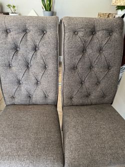 4 gray chairs