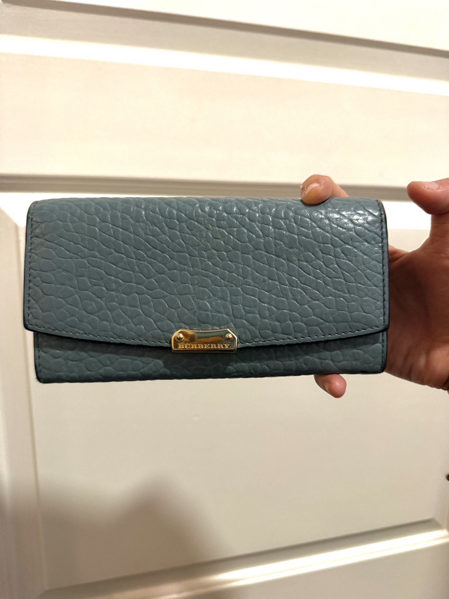 Burberry blue leather wallet