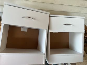 Two white nightstands