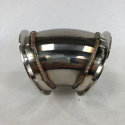 45 Degree Elbow Conversion Adapter 3.5" I.D. 4.23" O.D. V-band SS T-201   (FG VB AD45 350
