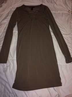 Lace up body con dress