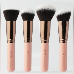 Kabuki 4 Piece Brush Set in Rose Gold