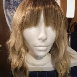 Honey  Blond  With Bangs