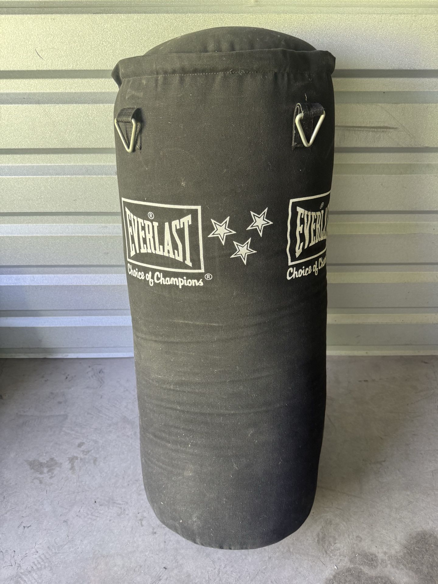Used black everlast punching bag