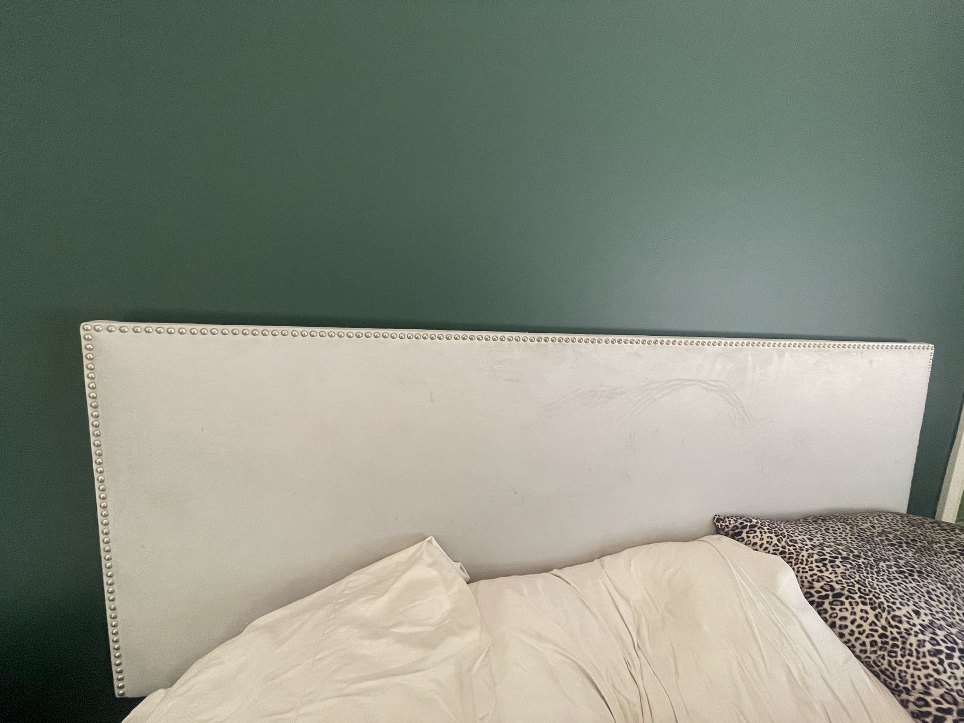Cal King Light Grey Bed Frame and Headboard
