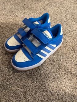 Adidas Low-Top Sneakers Blue White Velcro size 1