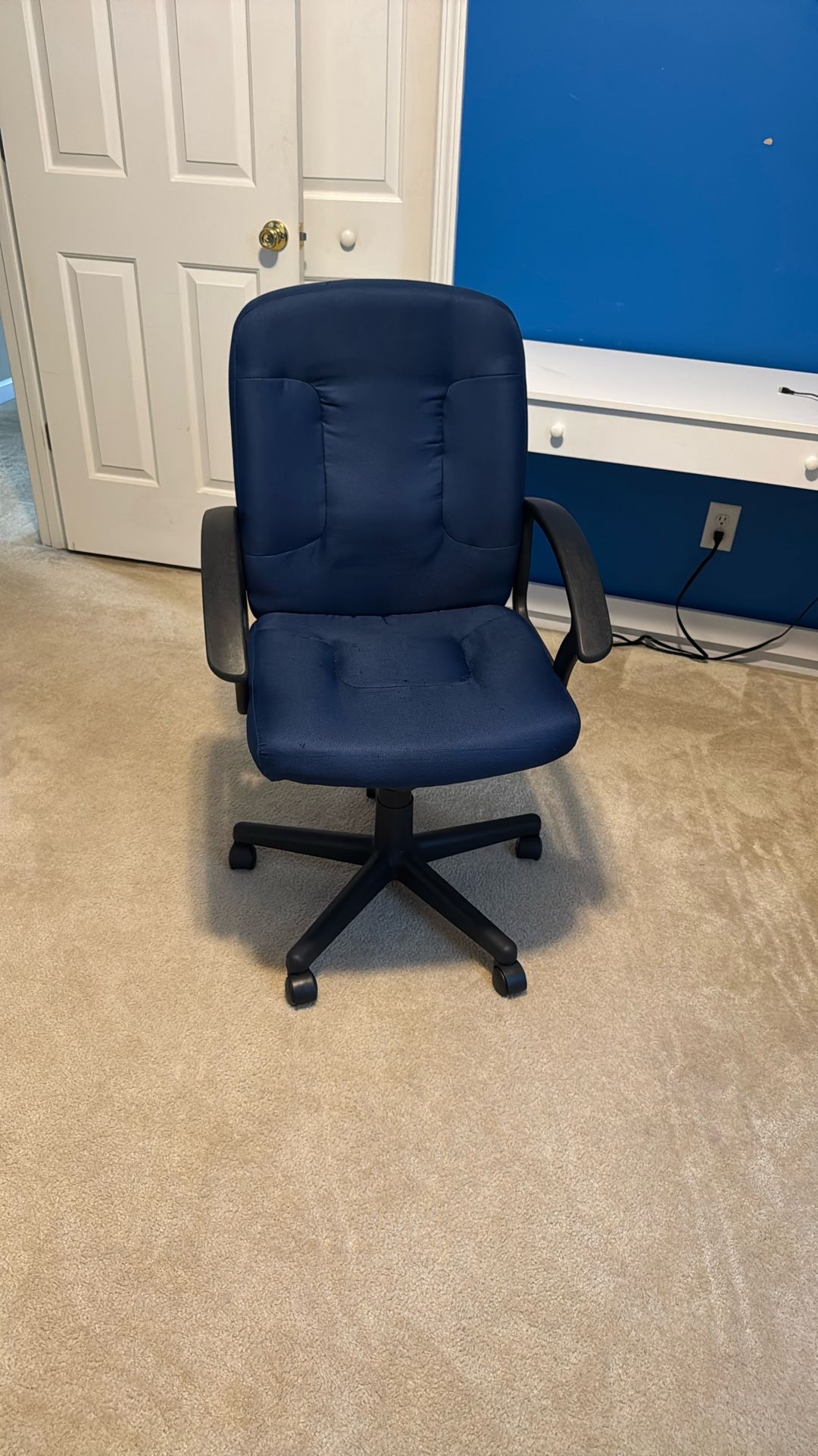 Navy Blue Nylon Office Chair