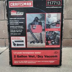 CRAFTSMAN 2 Gallon Wet/DryVac VACUUM CLEANER $25.00