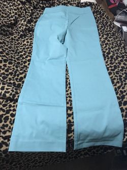 NEW! HSN Marla Wynn Aqua Pull On Pants Sz 10