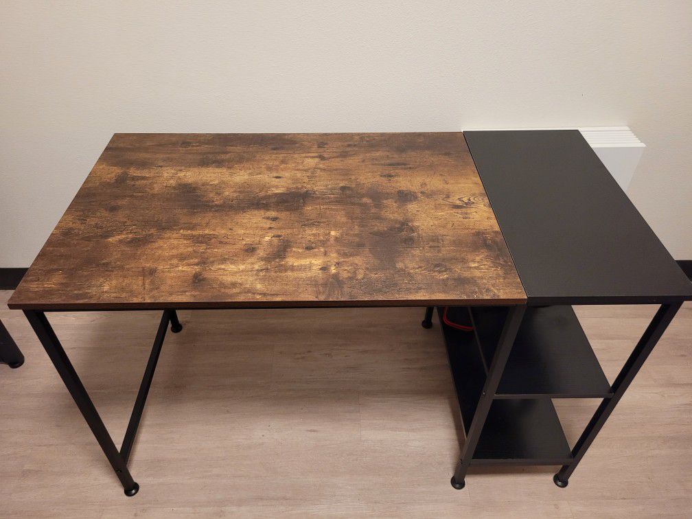 Wood Laminate Metal Desk