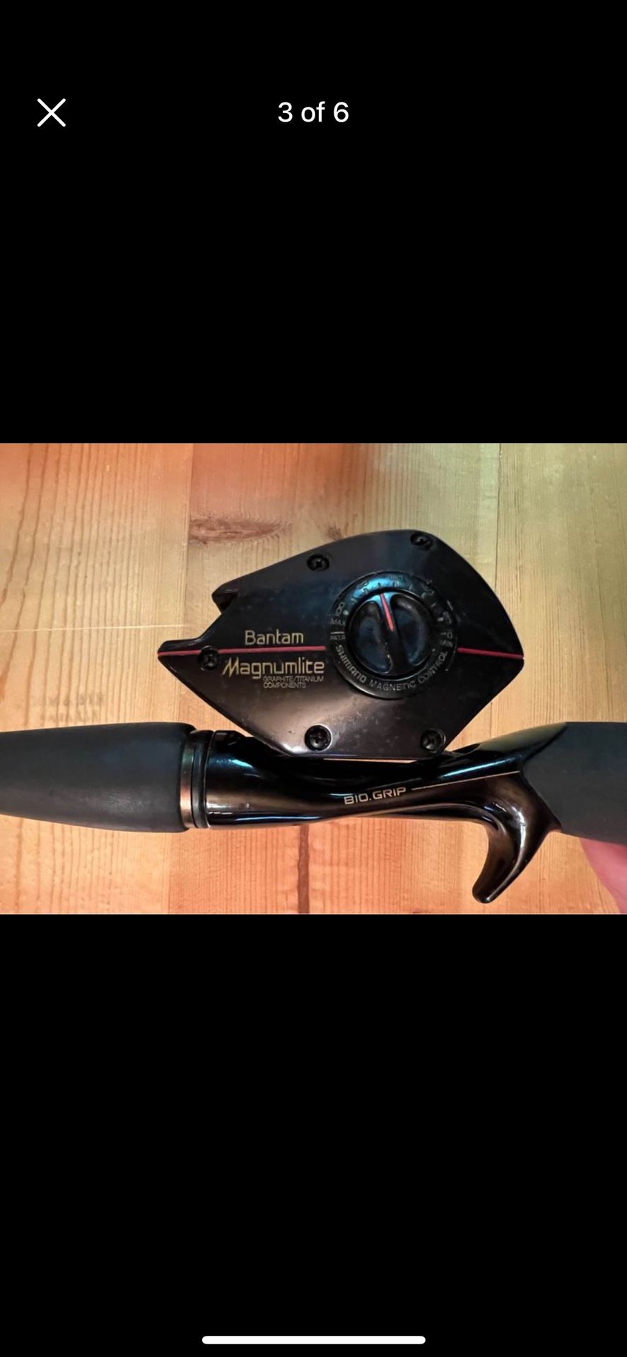 Shimano Barnum Magnumlite Fishing Reel W/ Shimano Bullwhip Rod