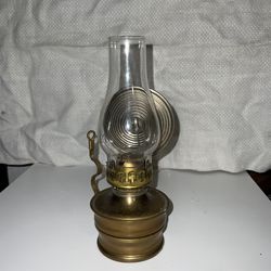 1800s brass vintage antique oil lamp kerosene reflector 1900s light