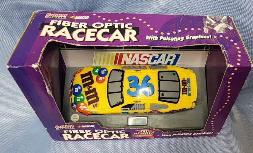  Ken Schrader #36 M&M's 2000 Riddell 1:24 Fiber Optic Race Car.