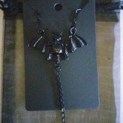 Black Bat Necklace 