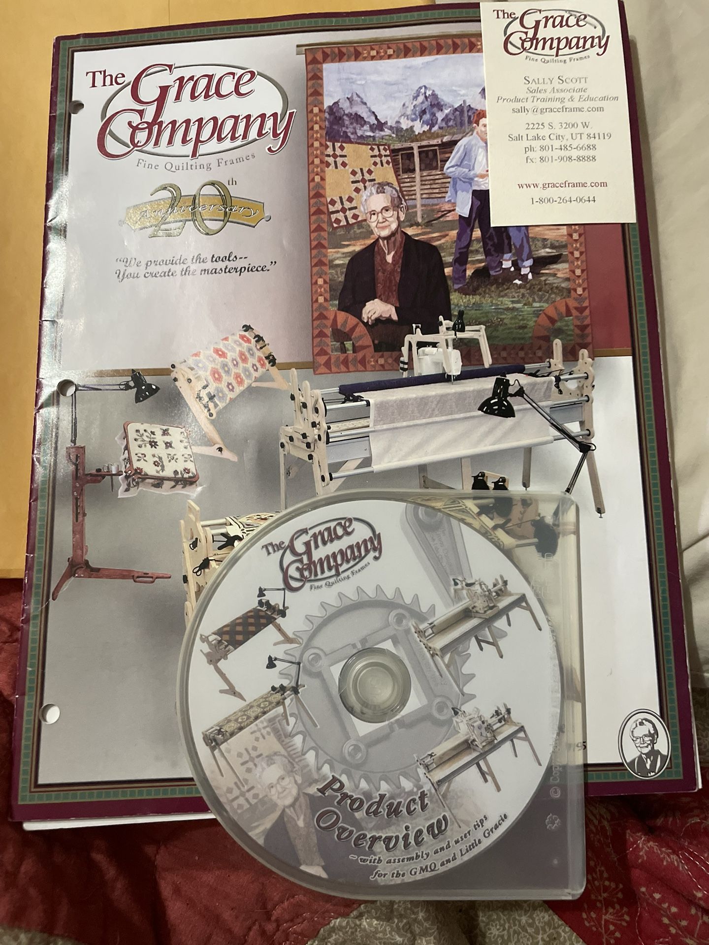 Grace Company Quilting Frame with a SureStich stich regulator