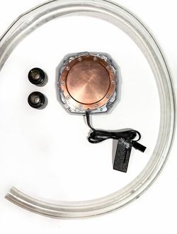 Corsair Hydro X XC7 RGB CPU Block bundle.  Includes block + 2x Corsair XF fittings + clear tube.  Clean copper base, no leaks, RGB works. Pull from wo
