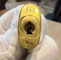 Louis Vuitton Gold-Tone Padlock with LV monogram Brass Lock Cylinder Keyway #344